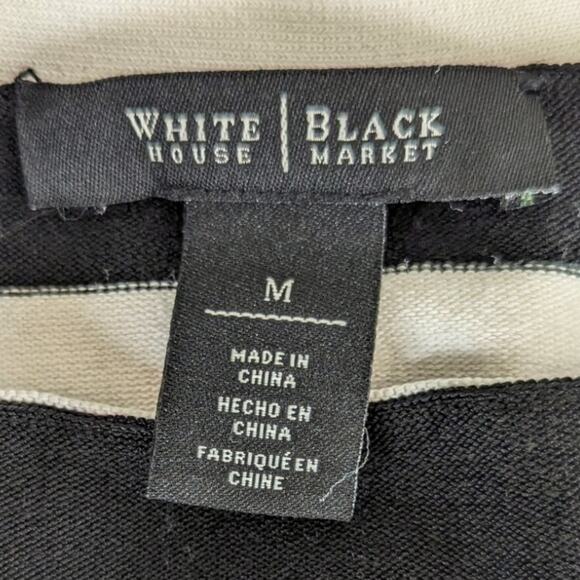 WHBM Women's Square Neck Cap Sleeve Stretch Colorblock Top - Picture 5 of 6